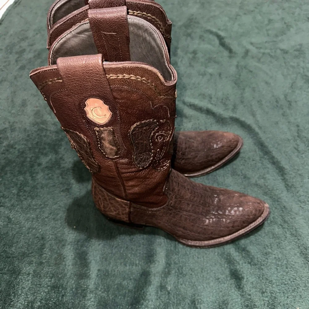 Cuadra Edición Dorada Elephant Leather Cowboy Boots Men’s 8.5 – Rare Exotic - Picture 3 of 11